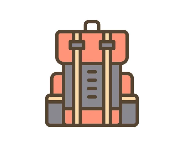 Vektor Ikony Cestovní Tašky Tenká Čára Izolovaný Symbol Obrysu Ilustrace — Stockový vektor