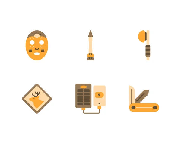 Conjunto Vida Silvestre Iconos Vector — Vector de stock