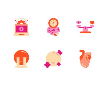 Taşınabilir ve ticari kullanım için 9 evrensel simge seti...