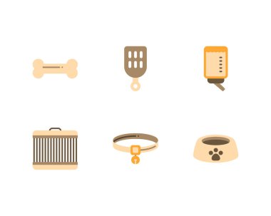 Petshop ikonları. izole vektör çizimleri