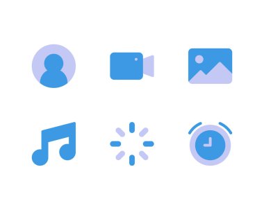 Kullanıcı Arayüzü simgeleri kümesi, vektör illüstrasyonu