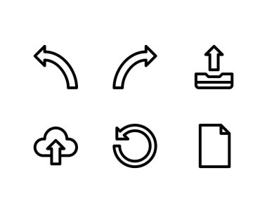 Kullanıcı Arayüzü simgeleri kümesi, vektör illüstrasyonu
