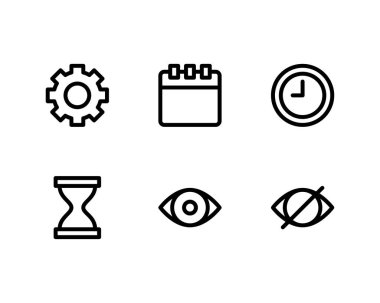 Kullanıcı Arayüzü simgeleri kümesi, vektör illüstrasyonu