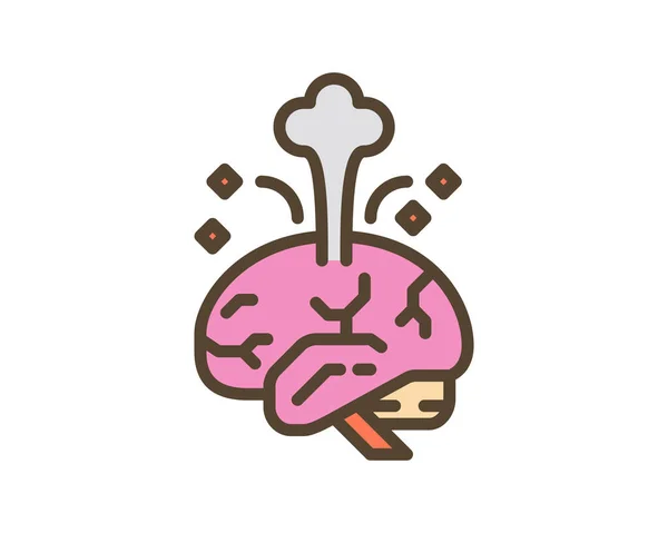 Brain Vector Icon Flat Style Illustration Eps — Stock Vector