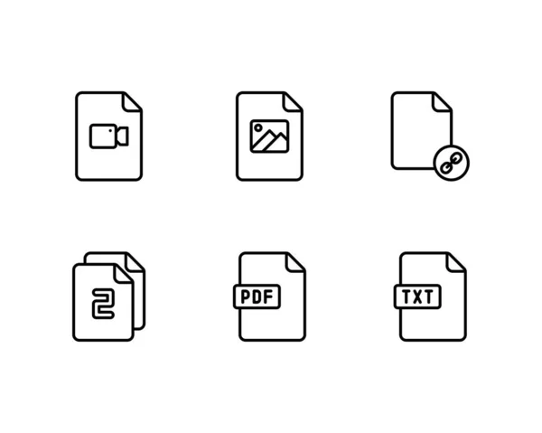 Set Files Documents Icons Vector Illustration — Stock Vector