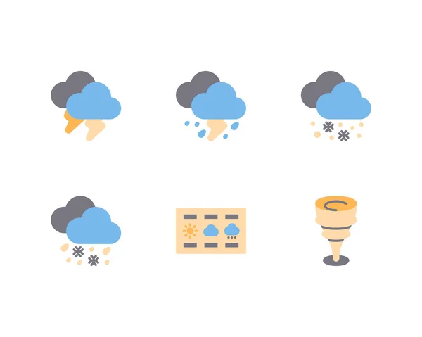 Set Weather Indicator Icons — Stock Vector