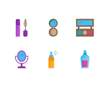 makyaj seti vektör illüstrasyonu