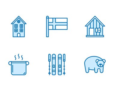 Finlandiya konsept vektör illüstrasyonu