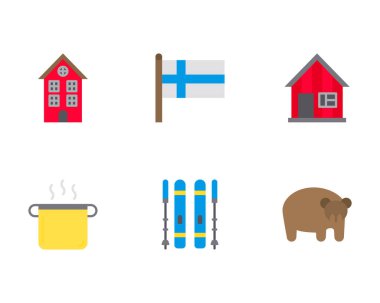 Finlandiya konsept vektör illüstrasyonu