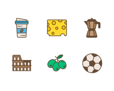 İtalya konsept vektör çizimi