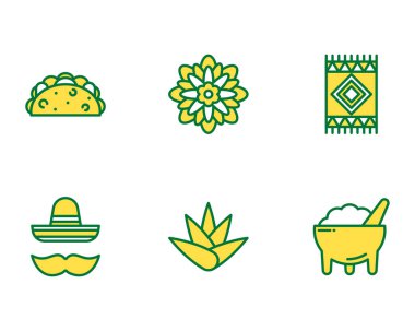 Meksika konsept vektör illüstrasyonu