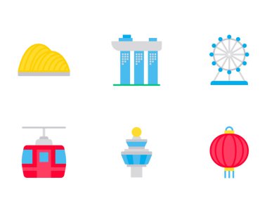 Singapur konsept vektör çizimi