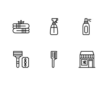 berber dükkanı konsept vektör çizimi