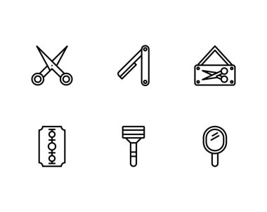 berber dükkanı konsept vektör çizimi