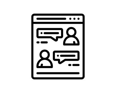 sohbet kavramı vektör illüstrasyonu