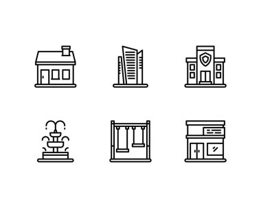 şehir binaları vektör illüstrasyonu