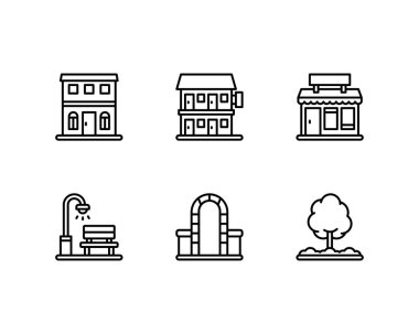 şehir binaları vektör illüstrasyonu