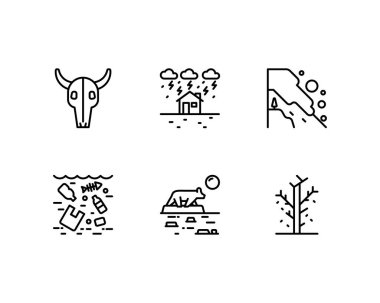 iklim değişikliği vektör illüstrasyonu