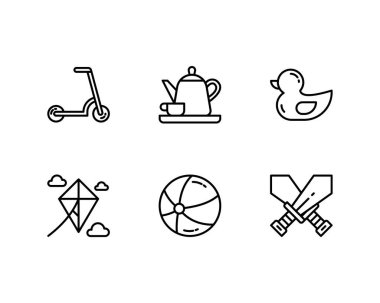 Çocuklar oyuncak vektör illüstrasyonu