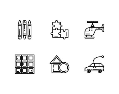 Çocuklar oyuncak vektör illüstrasyonu