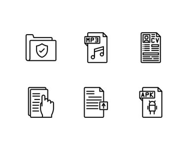 belge ve dosya vektör illüstrasyonu