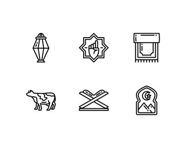 Kurban Müslüman vektör illüstrasyonu