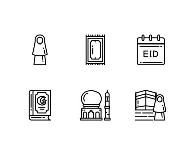 Kurban Müslüman vektör illüstrasyonu