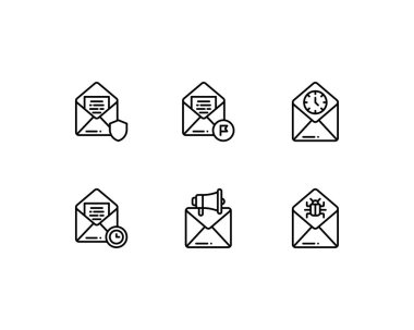 e- posta etkinlik vektörü illüstrasyonu