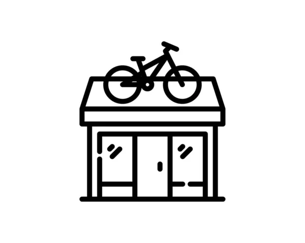 Tienda Bicicletas Vector Ilustración — Vector de stock