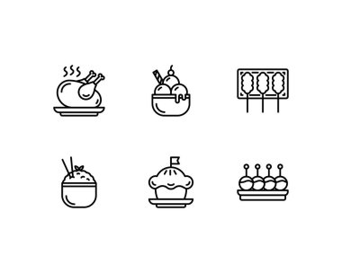 gıda konsepti vektör illüstrasyonu