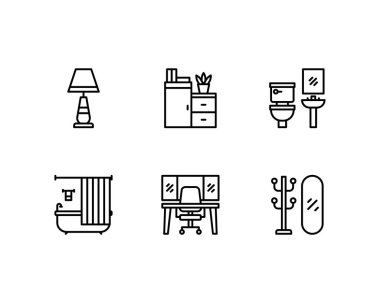 mobilya konsepti vektör illüstrasyonu