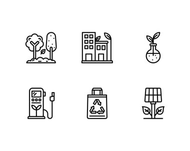 yeşil eko vektör illüstrasyonu