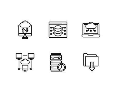 internet veritabanı vektör illüstrasyonu