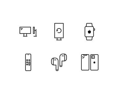 yeni elma ürünleri vektör illüstrasyonu