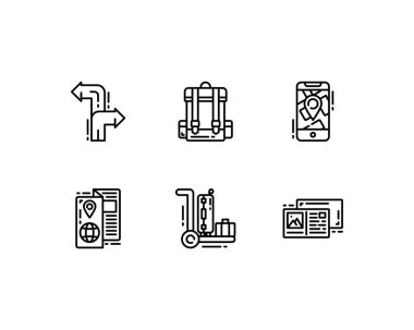 seyahat konsepti vektör çizimi