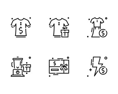 Büyük satış simgesi seti, beyaz arkaplanda vektör illüstrasyonu