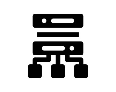 Beyaz arkaplanda büyük veri simgesi, vektör illüstrasyonu 