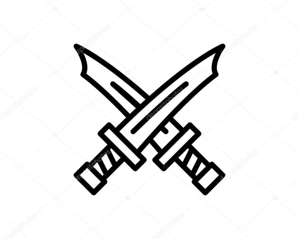 Weapon icon, vector illustration on white background