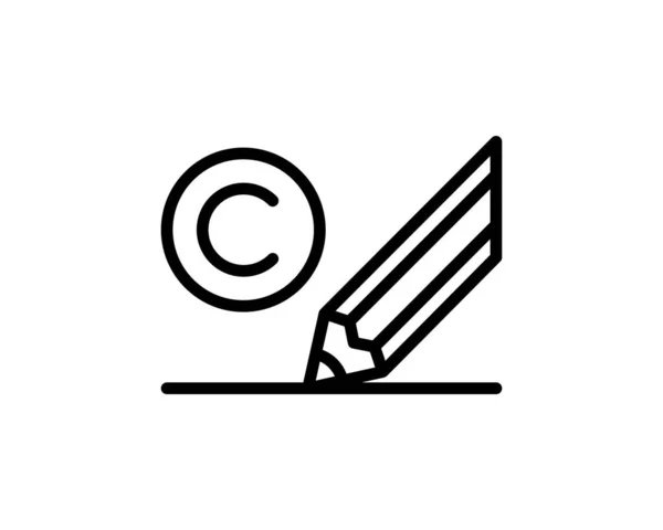 Copywriting Icon Vector Illustration White Background — 스톡 벡터