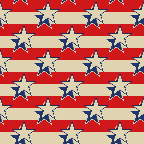 星星条纹美国爱国无缝背景. 矢量图形