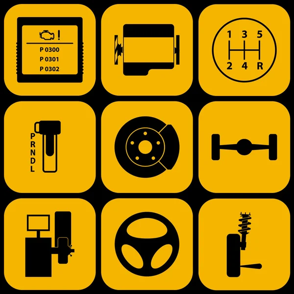 자동차 아이콘 세트 — 스톡 벡터