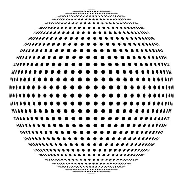 Esfera punteada, elemento de diseño de bola . — Vector de stock