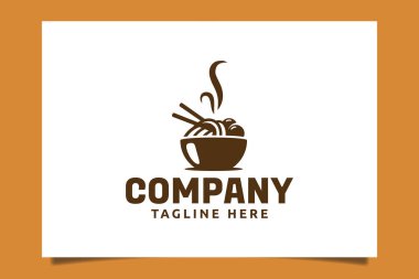 asian food logo with noodles and meatballs for any business especially for food and beverage, restaurant, cafe, etc.