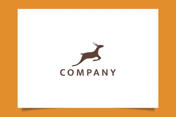 Jumping Deer Logo Vector Graphic Any Business — Stockvector