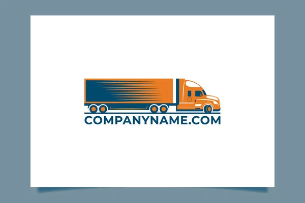 Trucking Delivery Logo Vector Graphic Any Business Especially Automotive Transportation —  Vetores de Stock