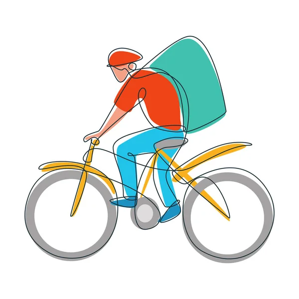特に電子商取引 配送サービス トレーニング スポーツなどのビジネスのための配達自転車のベクトル図 — ストックベクタ