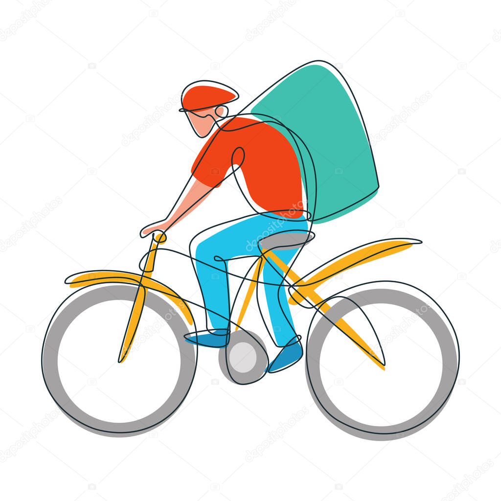 delivery bike vector illustration for any business especially for e-commerce, transportation, delivery service, training, sports, etc