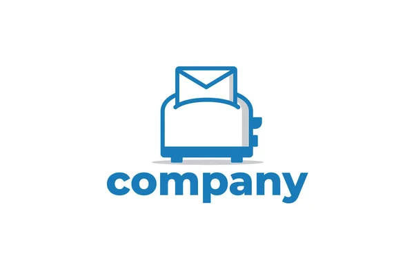 Καθημερινό Λογότυπο Newsletter Τοστιέρα Και Φάκελο Mail Για Κάθε Επιχείρηση — Διανυσματικό Αρχείο