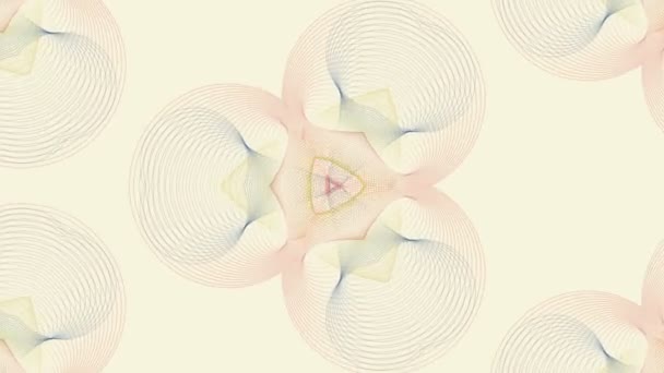 Fond abstrait de lignes fines bleues, rouges et jaunes .