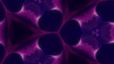 Mavi, yeşil, kırmızı ve sarı ışınları ve ince çizgiler parlak renkli çiçek Dürbünü